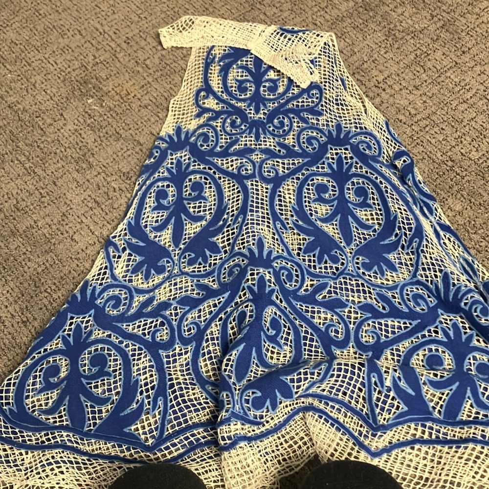 SOLD Suboo Nostalgia Embroidered
Mesh Dress, Blue